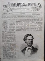 MN149/617-1874  Ódry Lehel  -eredeti fametszet  és cikk 1874