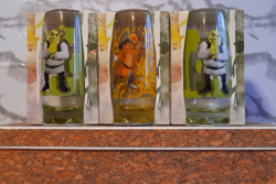 Shrek és Kandúr üveg pohár - OMV 2010 -