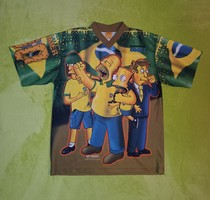 L-es vintage The Simpsons Hommer Brazília válogatott (1999) mez