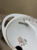 Csehszlovák porcelán leveses tálak 25 x 20 cm-es hosszúságú.3401