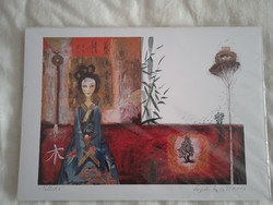 Szegedi Katalin; Pallida - nyomat  21 cm x 30 cm, szignálva