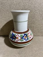 Régi Gránit kerámia váza, népi motívumokkal. 3707