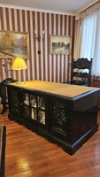 Neoreneszánsz elegáns, antik dolgozó, vagy iroda (ügyvéd,közjegyző) bútorgarnitúra