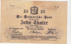 Német Államok 10 Szász tallér 1854 REPLIKA