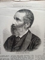 MN152/591-1874 Habsburg–Lotaringiai Károly Ferdinánd főherceg (1818–1874)  -eredeti fametszet   1874