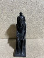 Régi fa faragás: egyiptomi fáraó. 3710