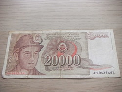 20.000   Dinár   1987    Jugoszlávia