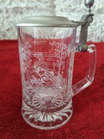 Ón fedeles üveg kupa