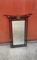 Japán stílusú fali tükör (fekete - arany színű) eladó