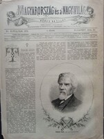 MN253/174-1874 Visoczki József 1848-49 honvéd tábornok -   fametszet  és cikk 1874