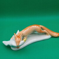 Ritka gyűjtői Iparművészeti kerámia róka figura