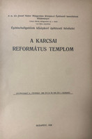 A karcsai református templom - Építészhallgatóink középkori építészeti felvételei -