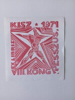 ZA601.3 EX LIBRIS - KISZ  VIII Kongresszus  1971