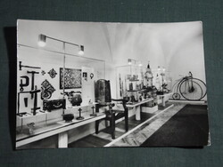 Képeslap,Győr,Xántus János múzeum,XIX. századi kiállítás látkép,részlet,1971-