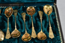 Silver 800 mocha spoon in gift box, circa 1900