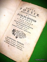 1764. Publiusz OVIDIUSZ versei könyv kötet latinul a képek szerint VELENCE