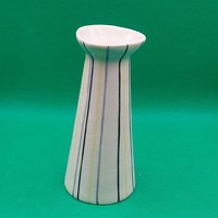 Retro Budapesti Zsolnay/ Budapest Porcelángyár kerámia csíkos váza