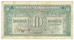 10 korun korona 1945 Csehszlovákia 1.