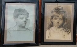 Daffinger Hanna - grafika portré női és férfi portré