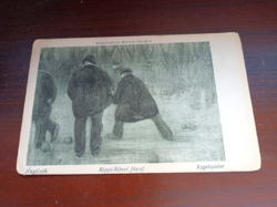 Rippl Rónai József Kuglizok kèpeslap postatiszta 1001.