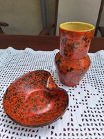 Tófej kerámia hamutál és váza