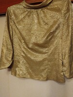 Aranyszínű lurex blúz