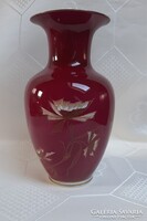 4050 - Reichenbach bordó porcelán váza