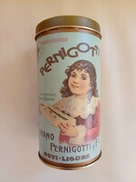 Fém cukorkás doboz- pléh, bádog vintage