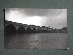 Képeslap,Hortobágy,Kilenclyukú híd látkép,részlet, 1971-