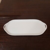 Fehér Herendi porcelán süteményes kínáló tál, tálca