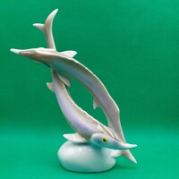 Balogh Béla Hollóházi porcelán  Vizapár,  halpár figura