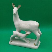 Retro  Szovjet Polonne porcelán őzpár figura