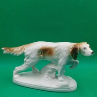 Carl Scheidig / Grafenthal porcelán vadászkutya figura