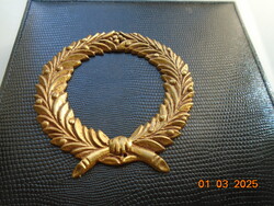 Empire babérkoszorú ormolu tűzaranyozott bronz bútorveret 2 db Restauráláshoz