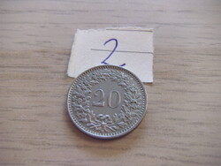 20 Rappen 1962 Svájc