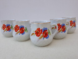 Zsolnay porcelán Pipacsos pocakos bögre