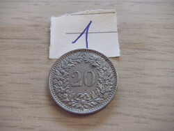 20 Rappen 1962 Svájc