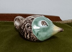 Retro iparművészeti kerámia süni, tolltartó-ikebana