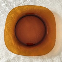 Brown transparent cake plate