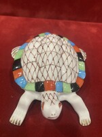Hollóházi porcelán garden teknős béka