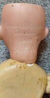 Antik porcelán fejű baba+1 kaucsuk baba