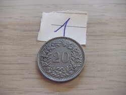 20 Rappen 1955 Svájc