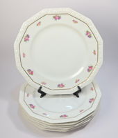 Vintage Rosenthal porcelán virágmintás lapostányérok / 6 darab
