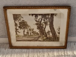 Zádor István színes rézkarc