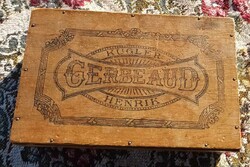 Antik, eredeti Kugler - Gerbeaud desszertes doboz (1800 -as évek vége)