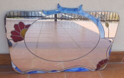 Tiffany stílusú tükör 80 x 55 cm ( sérült )