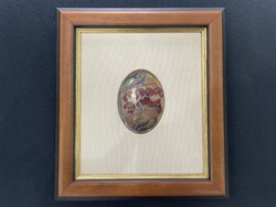 Zsolnay eozin többtüzű falikép porcelán virágmintás falidísz