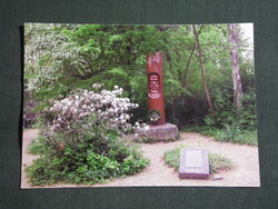 Képeslap,Kám,Jeli arborétum, Ambrózy szobor látkép,részlet, 1990-