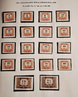 Vörös-fekete portó 18 db postatiszta bélyeg sor, 1958-as kiadás. Hibátlan, szépen tartva.
