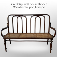 Eredeti jelzett bécsi Thonet Wien karfás pad